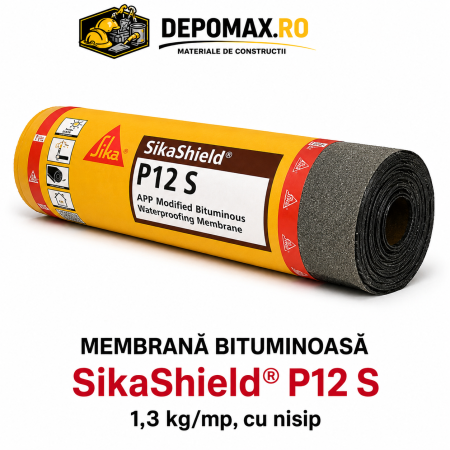Membrana bituminoasa SikaShield P12 S, 1,3 kg/mp, cu nisip